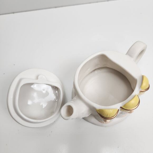 Hallmark Houston Harvest Christmas 3 Praying Angels & Stars Small Ceramic Teapot - Picture 5 of 6